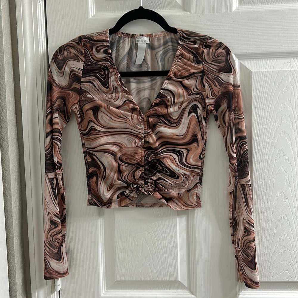 Marble - Bodycon Long Sleeve